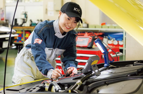 一級自動車工学科 小山さん 佐世保実業高等学校出身（長崎県）